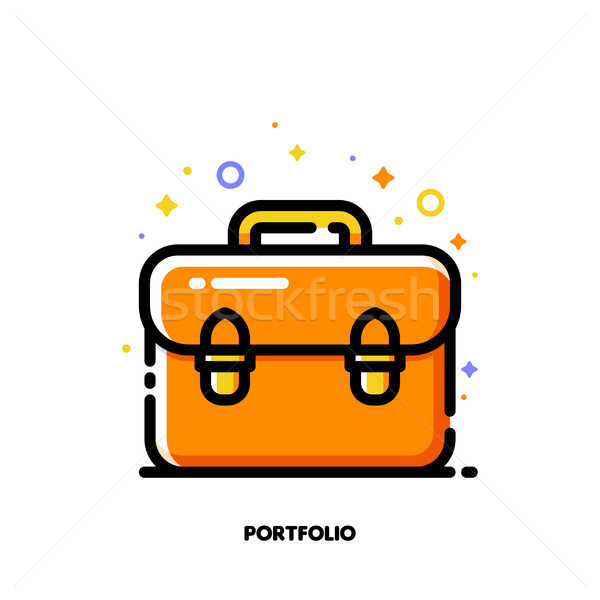 Icon of briefcase for investment portfolio concept Stock photo © ussr