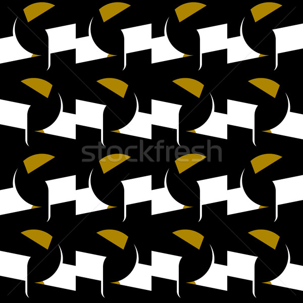 Flat geometric style seamless vector pattern with elegant toucan at night Stock photo © ussr