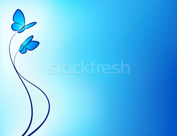 Stock fotó: Pillangó · absztrakt · tavasz · terv · szépség · kék