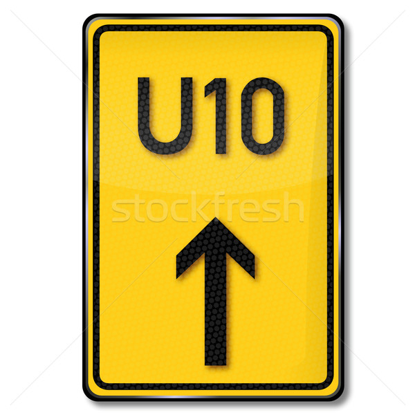 Traffic sign detour Stock photo © Ustofre9