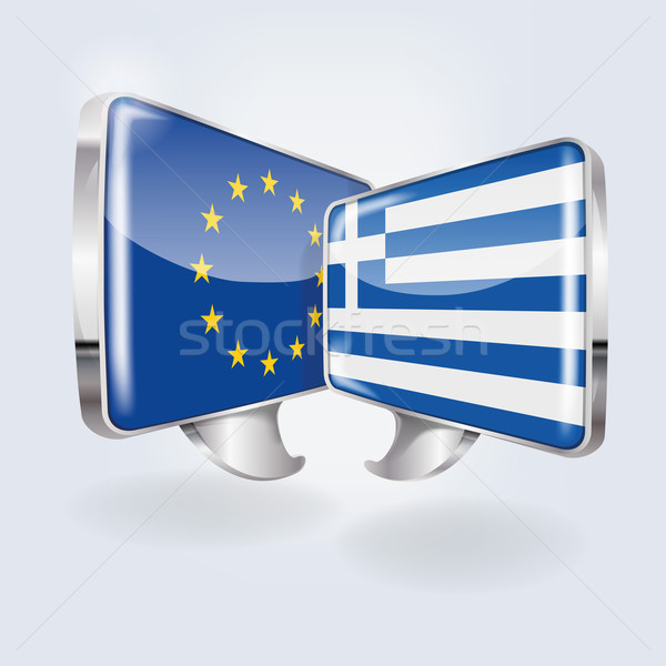 Bubbles and speech in European and Greek Stock photo © Ustofre9