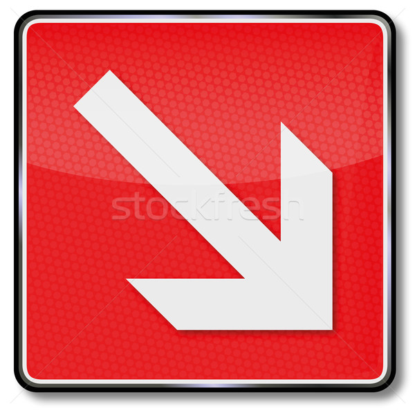 Fire safety sign arrow to the right  Stock photo © Ustofre9