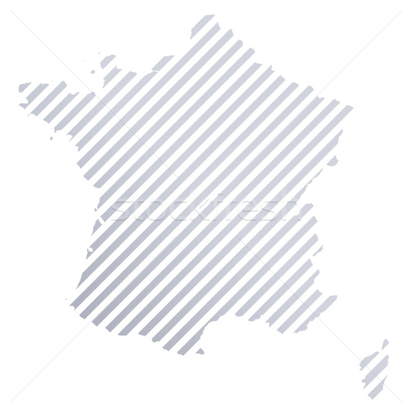 Map of France in grey stripes Stock photo © Ustofre9