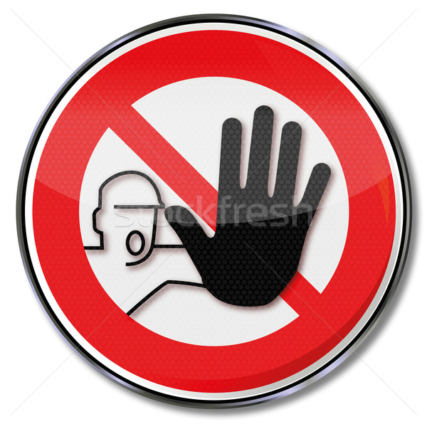 Prohibition sign Hand stop and no continuity Stock photo © Ustofre9