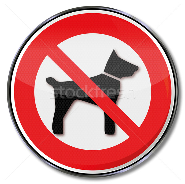 Foto stock: Assinar · cães · não · permitido · negócio