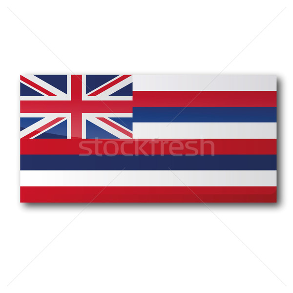 Bayrak Hawaii harita okyanus ada ülke Stok fotoğraf © Ustofre9