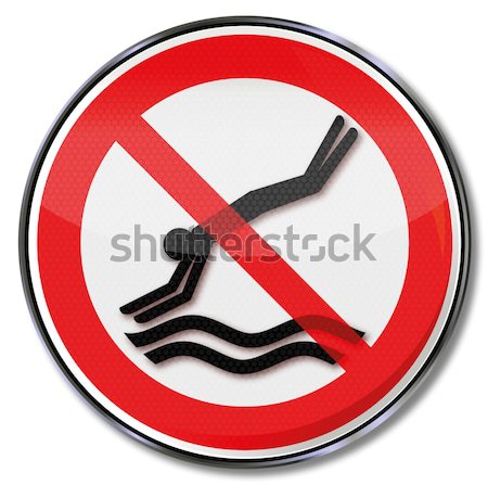 Prohibition sign for curling and curling on this ice Stock photo © Ustofre9