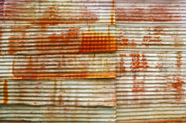 Rust on old corrugated sheets Stock photo © Ustofre9