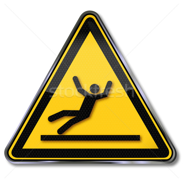 Danger sign warning risk of slipping  Stock photo © Ustofre9
