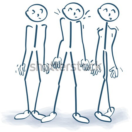 Stick figures with champagne glasses Stock photo © Ustofre9