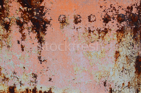 Rusty iron plate with rivets Stock photo © Ustofre9