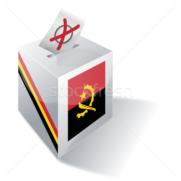 Vot cutie Angola trece pavilion stea Imagine de stoc © Ustofre9