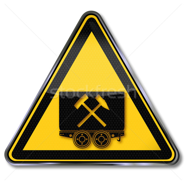 Stock photo: Sign coal lore and mining