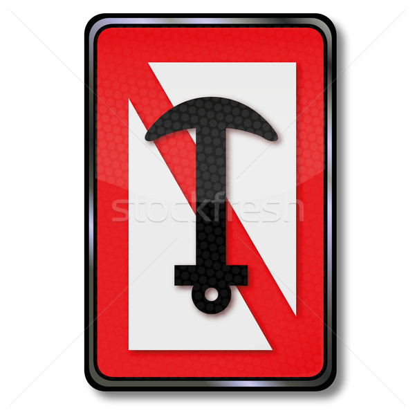 Forbidden-to-navigation sign anchors and anchor Stock photo © Ustofre9