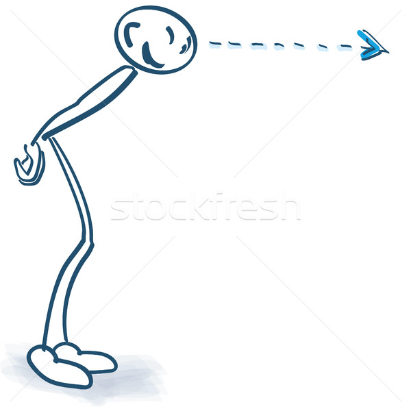 Stick figure looks a little bit closer and investigation Stock photo © Ustofre9