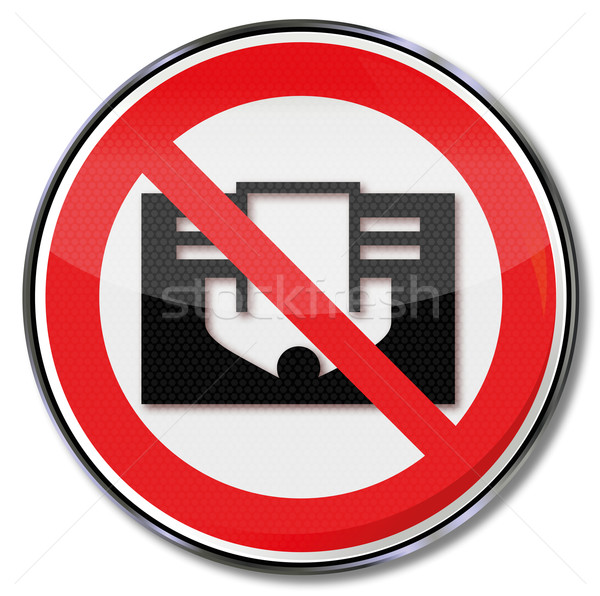 Prohibition sign do not cover the machine Stock photo © Ustofre9