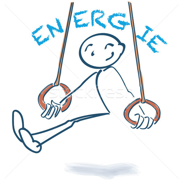 Stick figures in the rings with energy Stock photo © Ustofre9