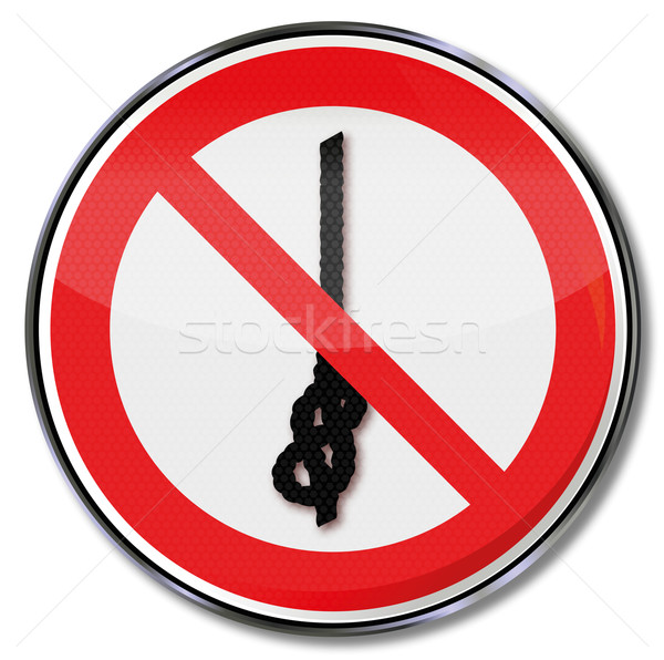 Prohibition sign no knot of ropes  Stock photo © Ustofre9