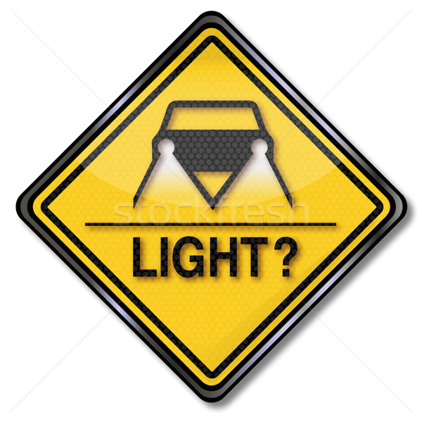 знак свет Spotlight испытание прав лампы Сток-фото © Ustofre9