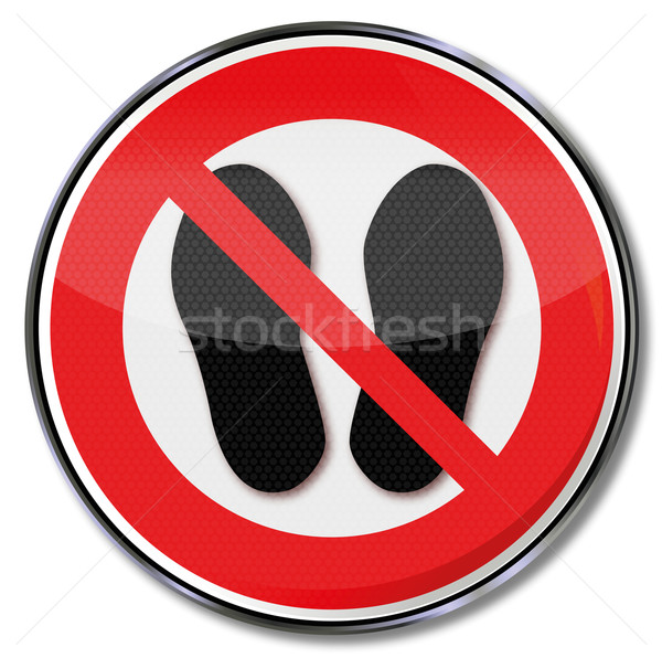 Prohibition sign please do not enter and stand out Stock photo © Ustofre9