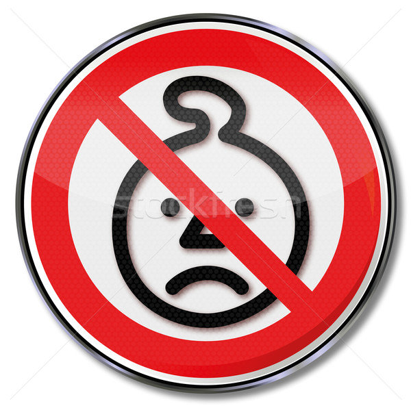 Prohibition sign for young children suitable Stock photo © Ustofre9