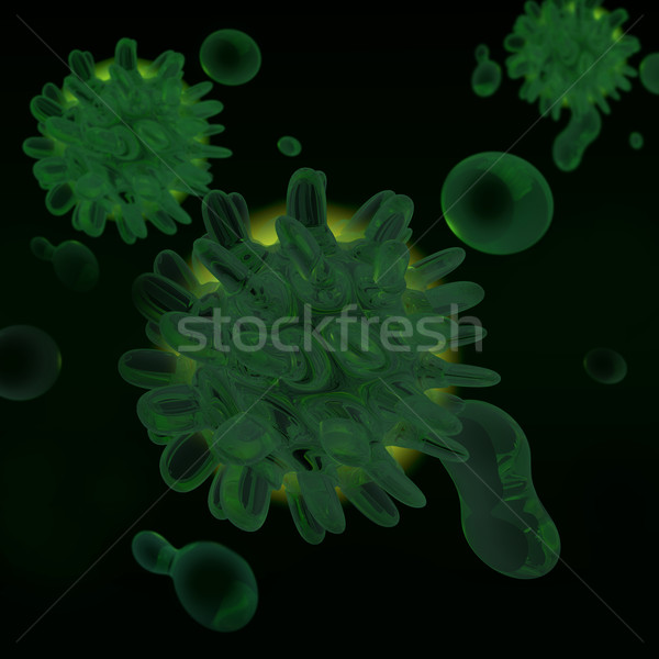 Stock foto: Bakterien · Mikroskop · Computer · Arzt · Technologie · Hintergrund