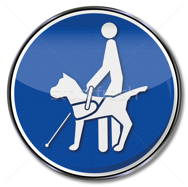 Blind Hund Leine helfen Menschen Liebe Stock foto © Ustofre9