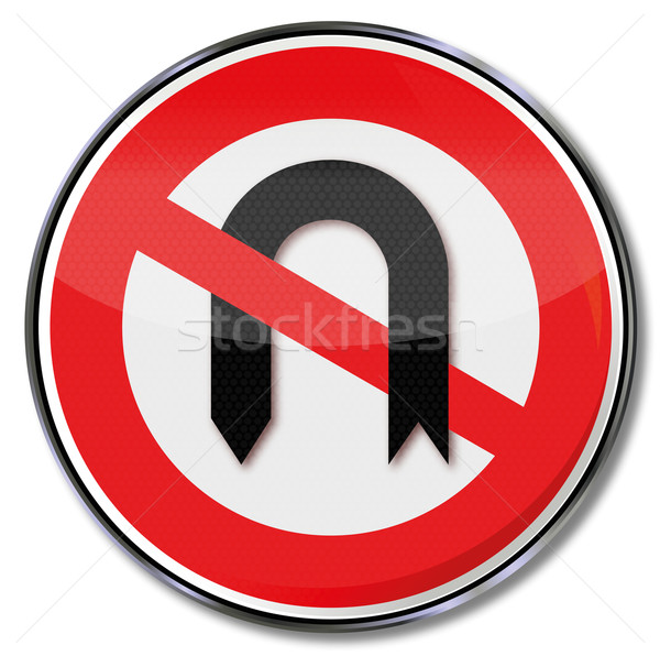 Traffic sign u-turn Stock photo © Ustofre9