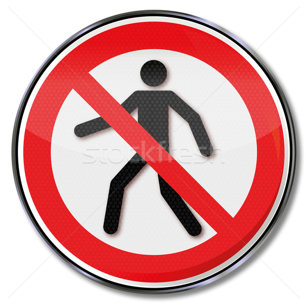 Prohibition sign for pedestrians  Stock photo © Ustofre9