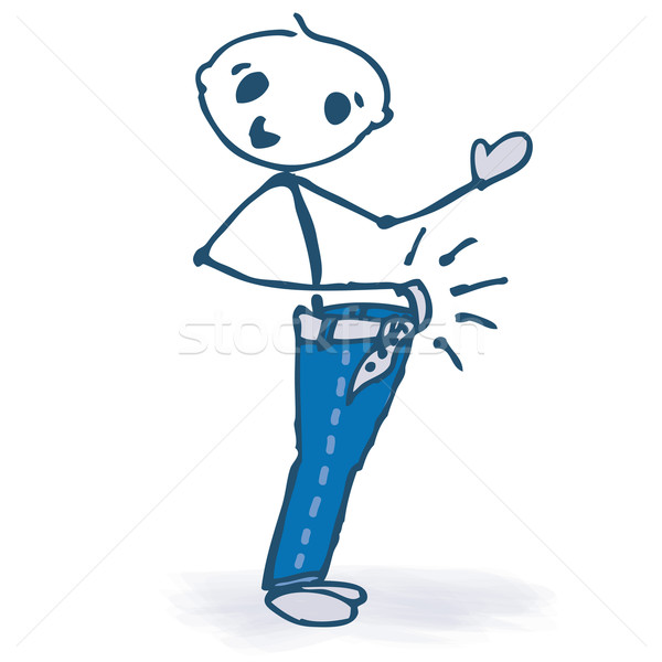 Stick figure with losing weight  Stock photo © Ustofre9