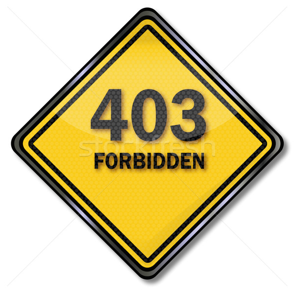 Stock photo: Computer shield 403 forbidden