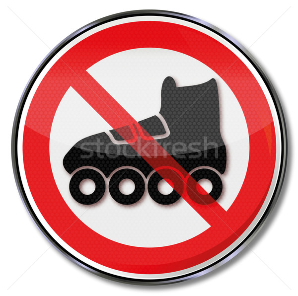 Prohibition sign for roller skates Stock photo © Ustofre9