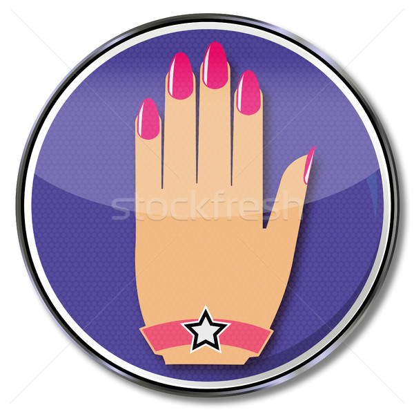 Schild manicure vingernagel studio hand mode Stockfoto © Ustofre9