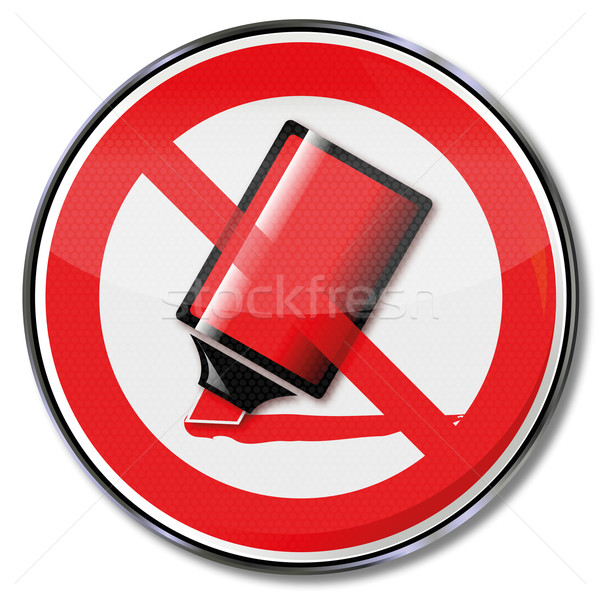 Sign no dismissal with red pen strokes Stock photo © Ustofre9