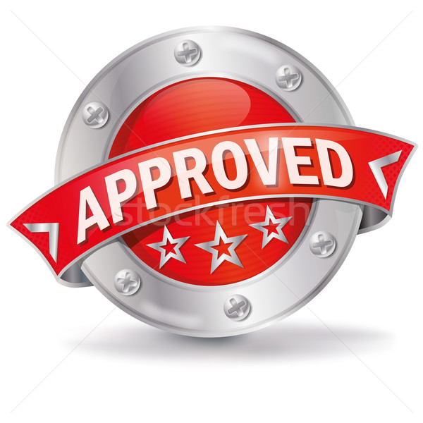 Stock photo: Button approved 
