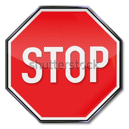 Stop sign bottle on wheels and alcoholism  Stock photo © Ustofre9