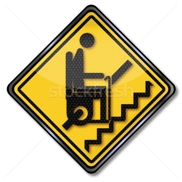 Sign stairlift for pensioners Stock photo © Ustofre9