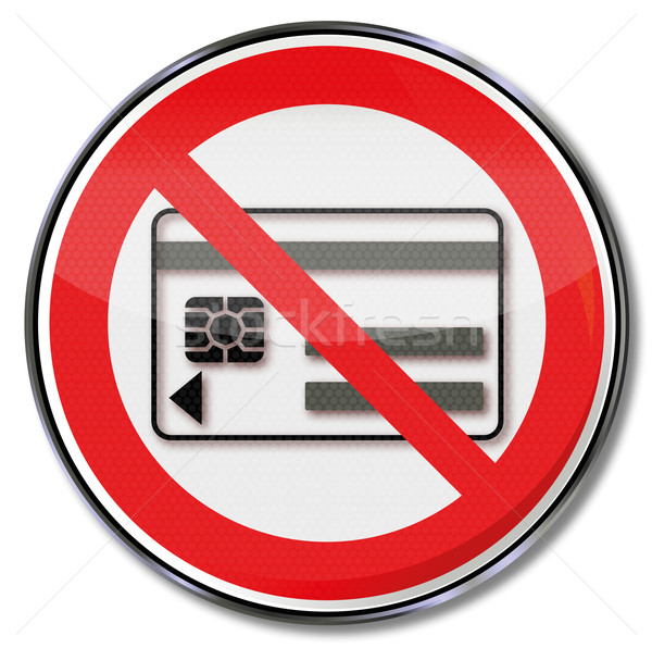 Prohibition sign for magnetically sensitive media and smart card Stock photo © Ustofre9