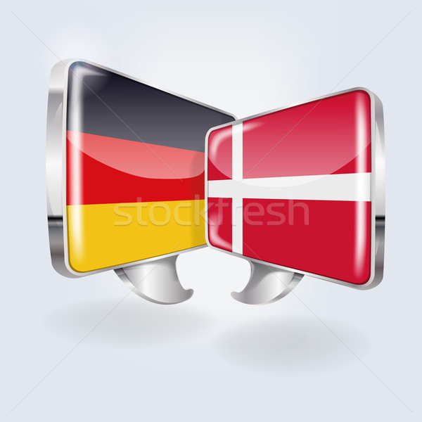 Bubbles and speech in German and Danish  Stock photo © Ustofre9