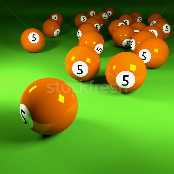 Orange billiard balls number five  Stock photo © Ustofre9