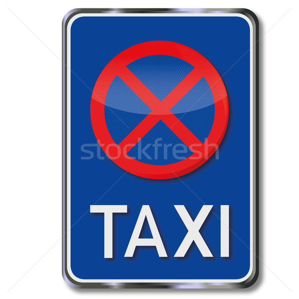 Taxi signo aparcamiento prohibir ley tráfico Foto stock © Ustofre9