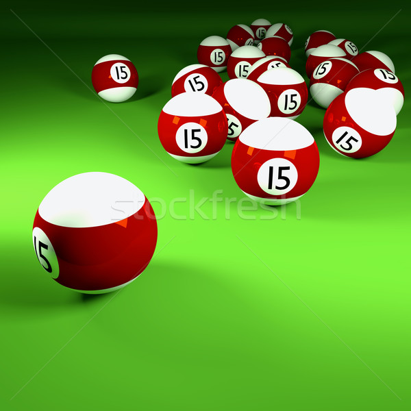 Brown white billiard balls number fifteen  Stock photo © Ustofre9