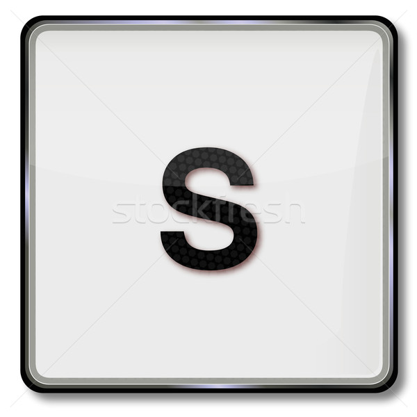 Stock photo: Textile care symbol and sign with size s 