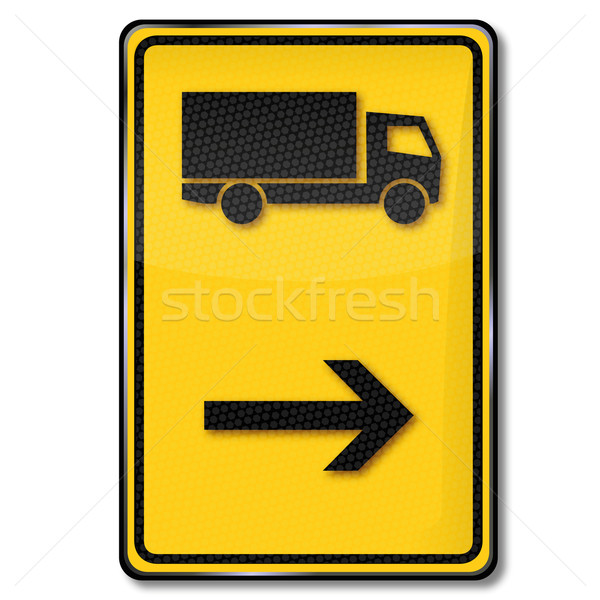 Traffic sign diversion for trucks Stock photo © Ustofre9