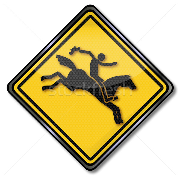 Sign with equestrian and rodeo  Stock photo © Ustofre9