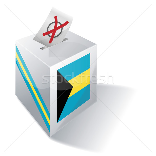Głosowanie polu Bahamas krzyż banderą wyspa Zdjęcia stock © Ustofre9