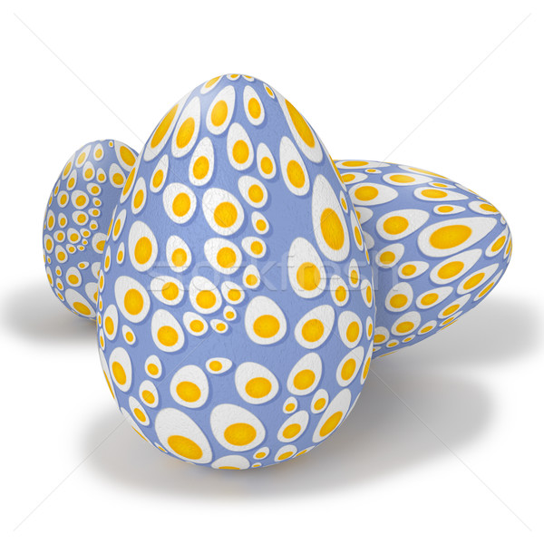 Painted Easter eggs with egg and yolk Stock photo © Ustofre9