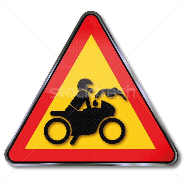 No motocicleta ejecutando caliente motor signo Foto stock © Ustofre9