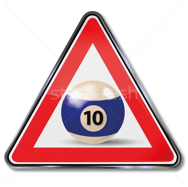 Sign billiard ball number 10 Stock photo © Ustofre9