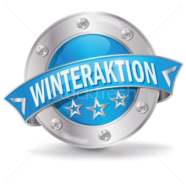 Button Winteraktion Stock photo © Ustofre9